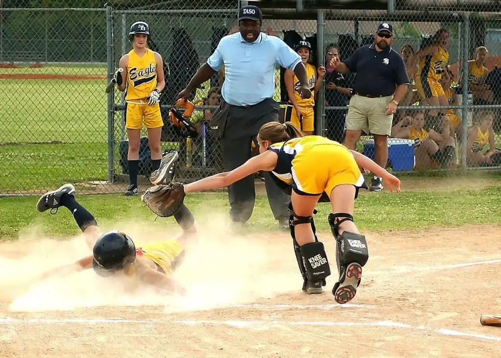 Grand slam in softball